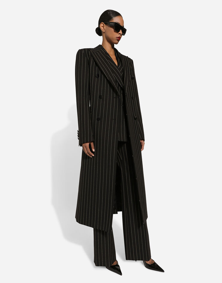 Dolce & Gabbana Double-breasted pinstripe wool Turlington jacket Multicolor F29QFTFR20A