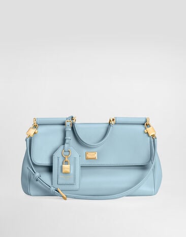 Dolce & Gabbana Medium My Sicily handbag in plongé calfskin Azure BB7782B7321
