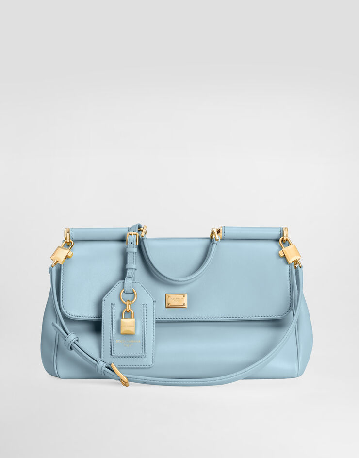Dolce & Gabbana Medium My Sicily handbag in plongé calfskin Azure BB7782B7321