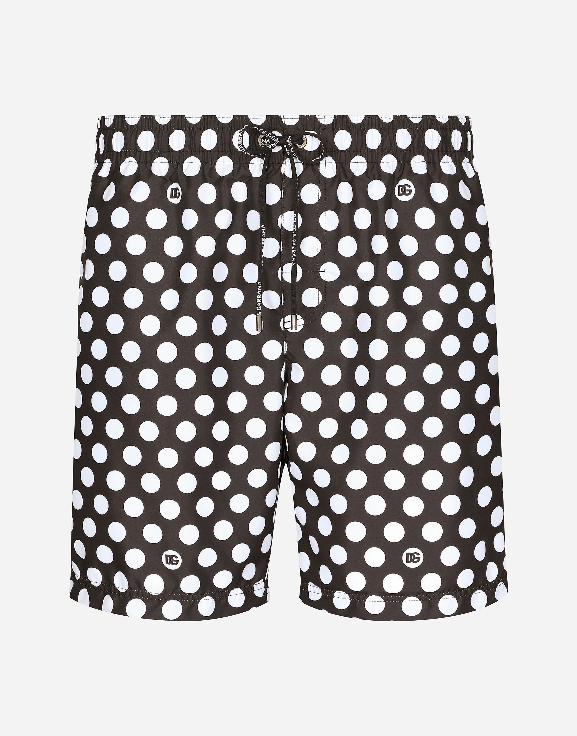 Dolce & Gabbana Boxer de bain mi-long avec imprimé à pois Imprimé M4A13TISMHF