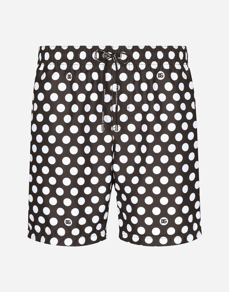Dolce & Gabbana Mid-rise swim trunks with polka-dot print Drucken M4A13TISMHS