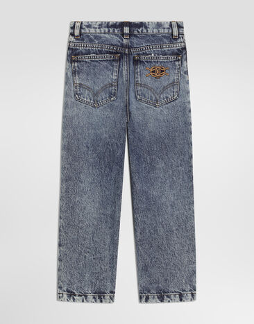 Dolce & Gabbana Pantalones de cinco bolsillos en denim Blue L42F93LDE10