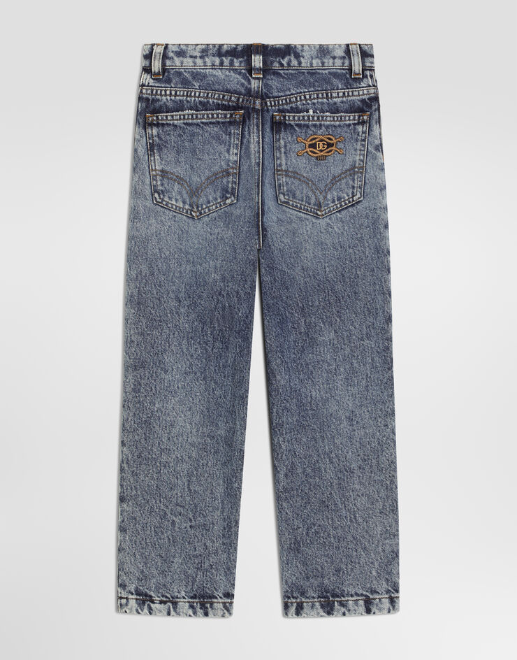 Dolce & Gabbana Pantalones de cinco bolsillos en denim Blue L42F93LDE10