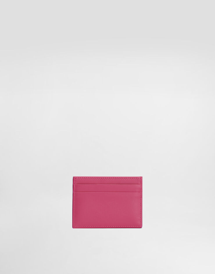 Dolce & Gabbana Calfskin card holder with DG Logo Lilac BI0330AG081