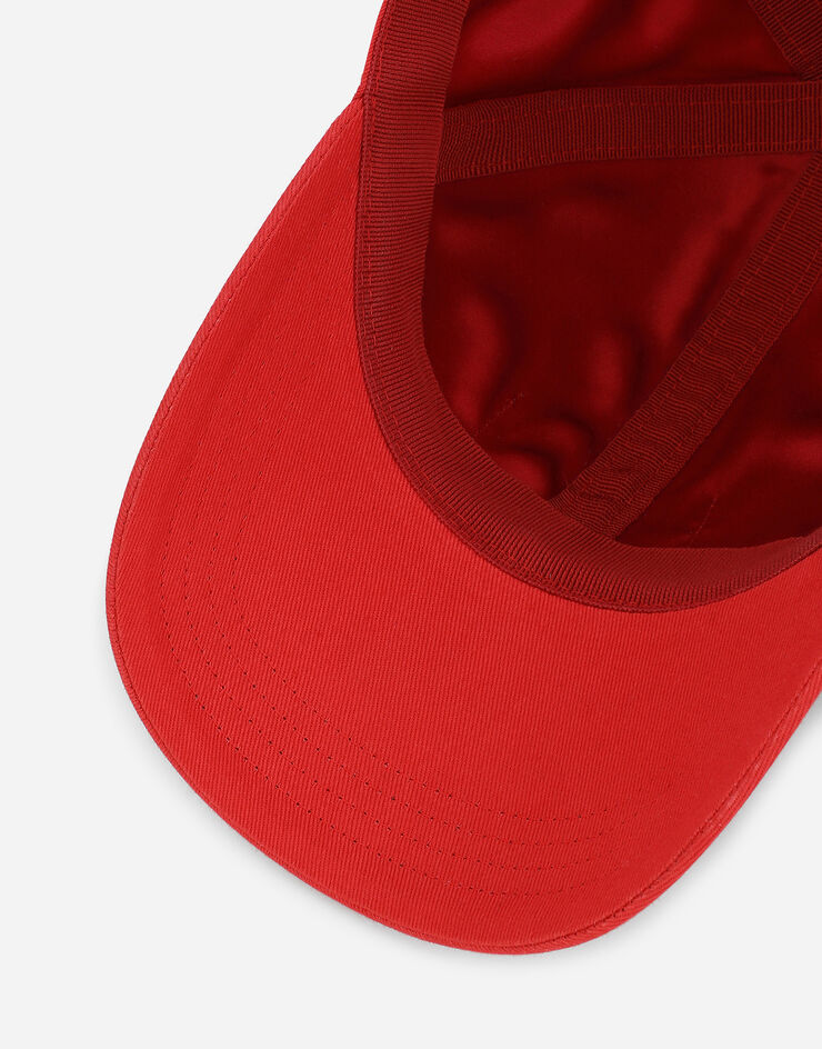 Dolce & Gabbana Cotton baseball cap with DG patch Red GH590AGF091