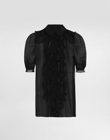 Dolce & Gabbana Chiffon shirt Black F5U03TFU1AT