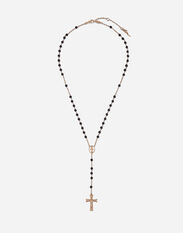 Dolce & Gabbana Yellow gold Devotion rosary necklace with black jade spheres Gold WEN6P6W1111