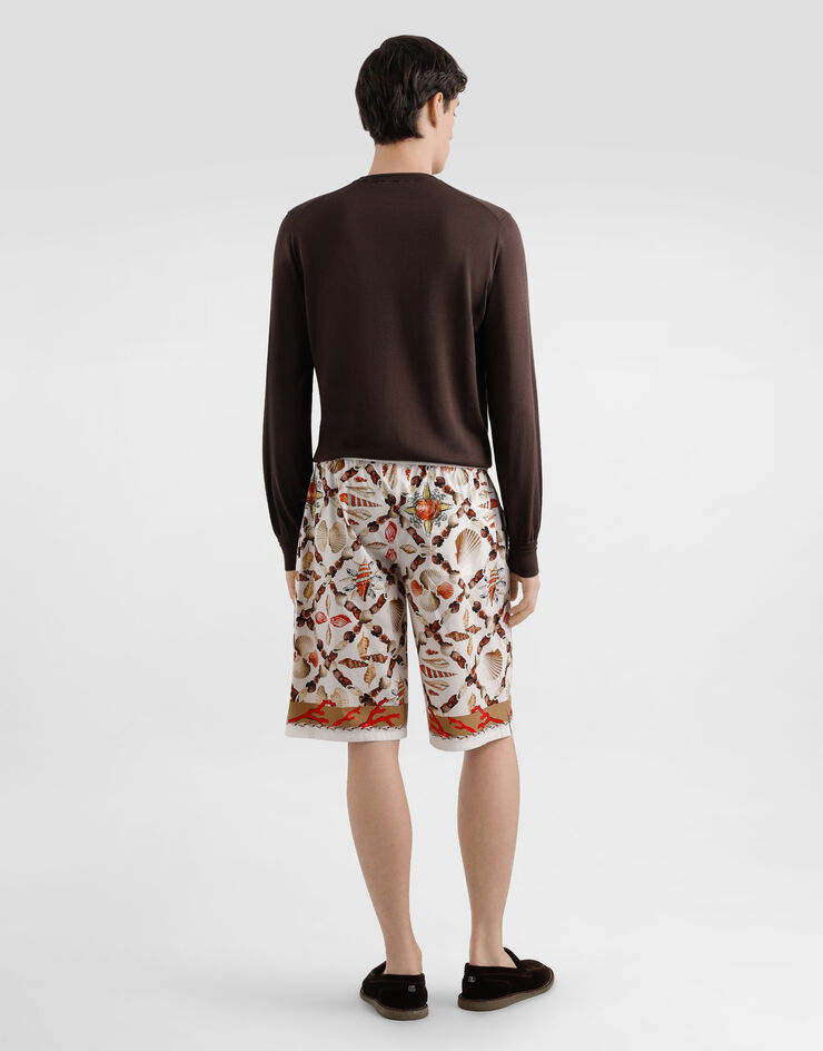 Dolce & Gabbana shell-print poplin trousers Multicolor GV37ATFI5L2