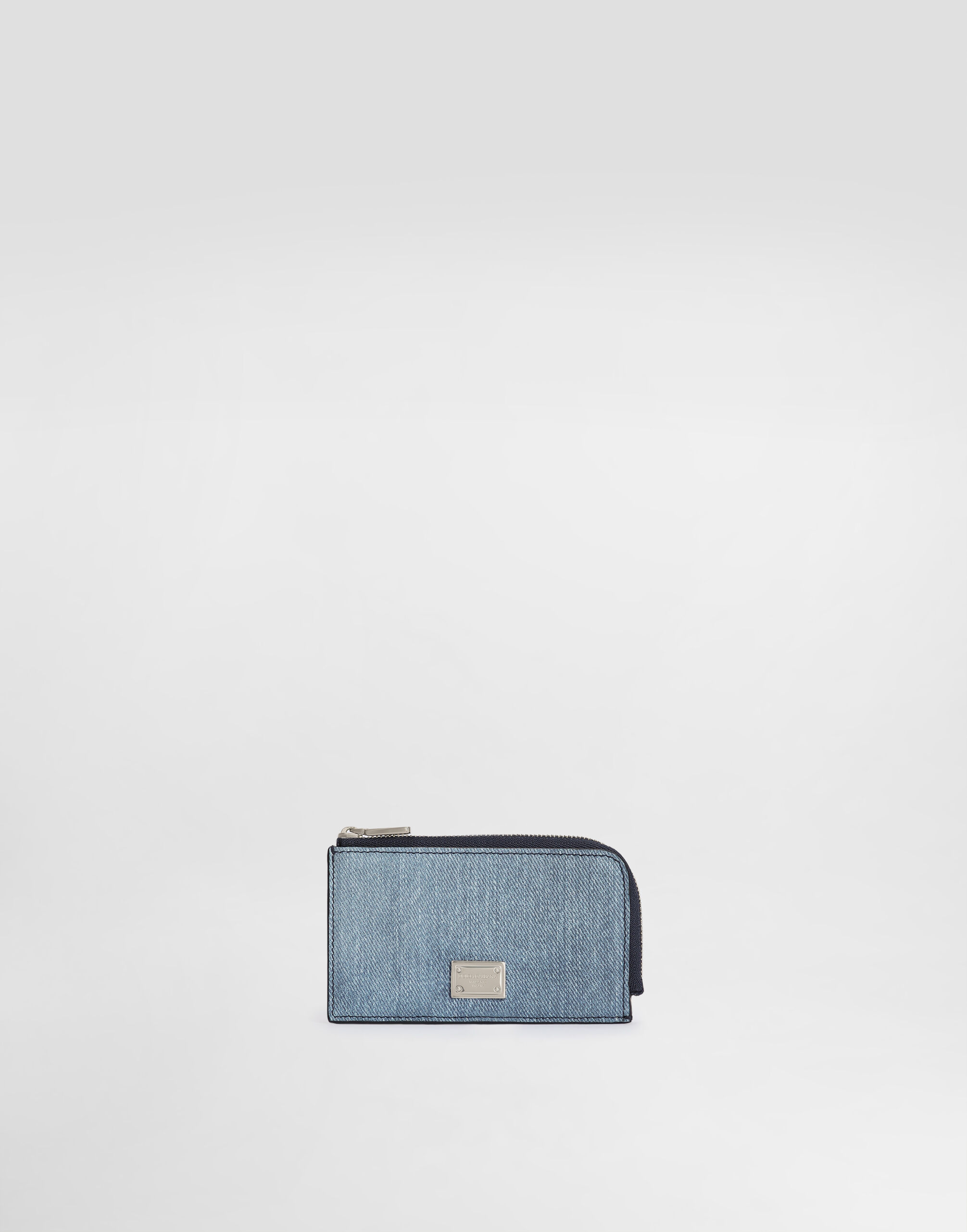Denimのメンズ Nubuck denim card holder | Dolce&Gabbana®