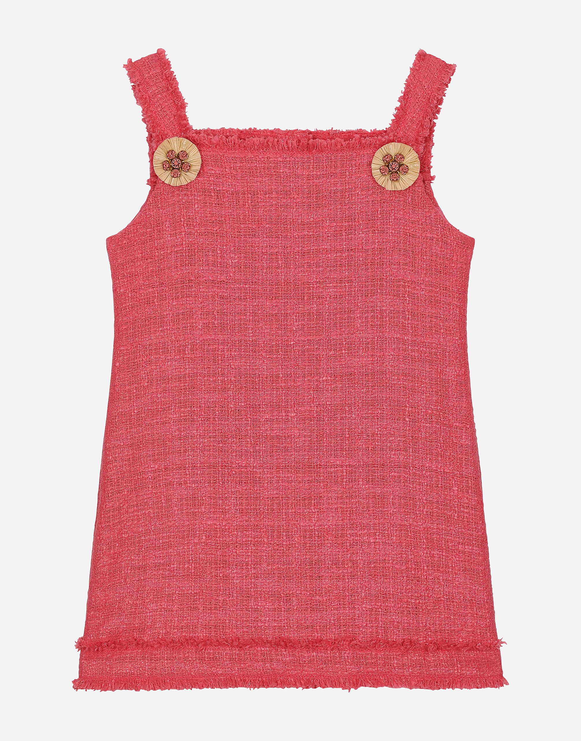 Dolce & Gabbana 메탈릭 트위드 드레스 인쇄 L5JD5KG7L9B