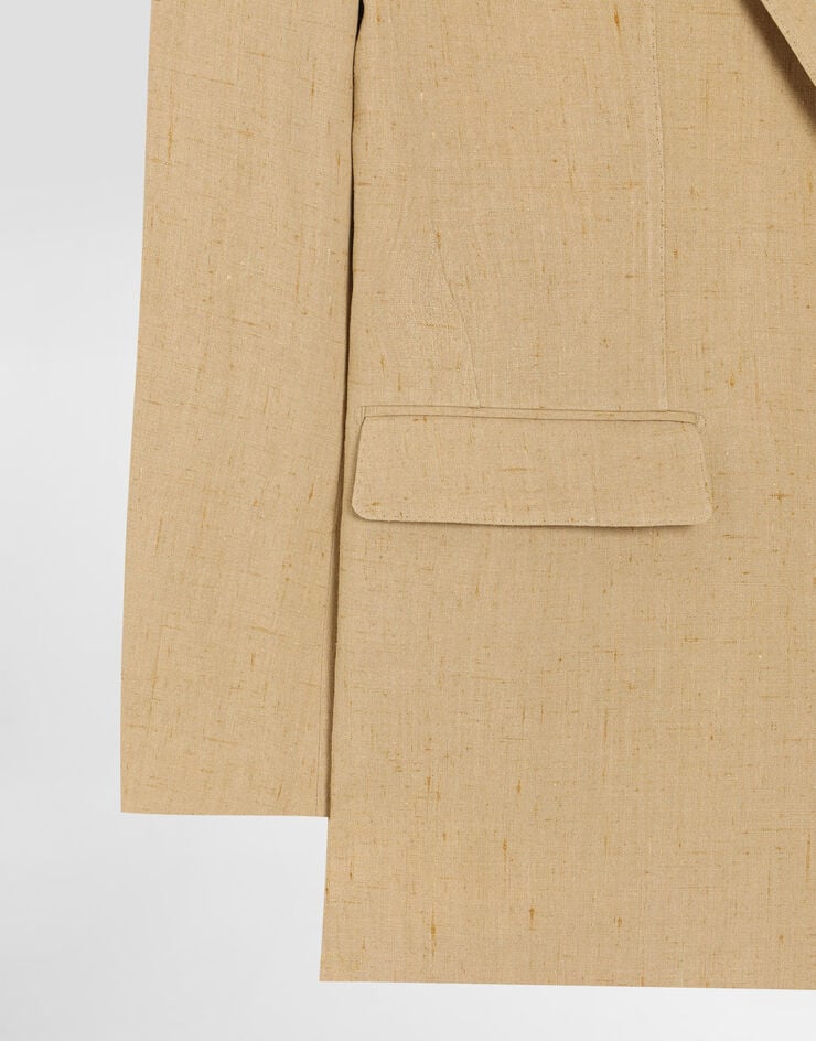 Dolce & Gabbana Single-breasted suit in tweed linen Multicolor GK04KTFUTDA