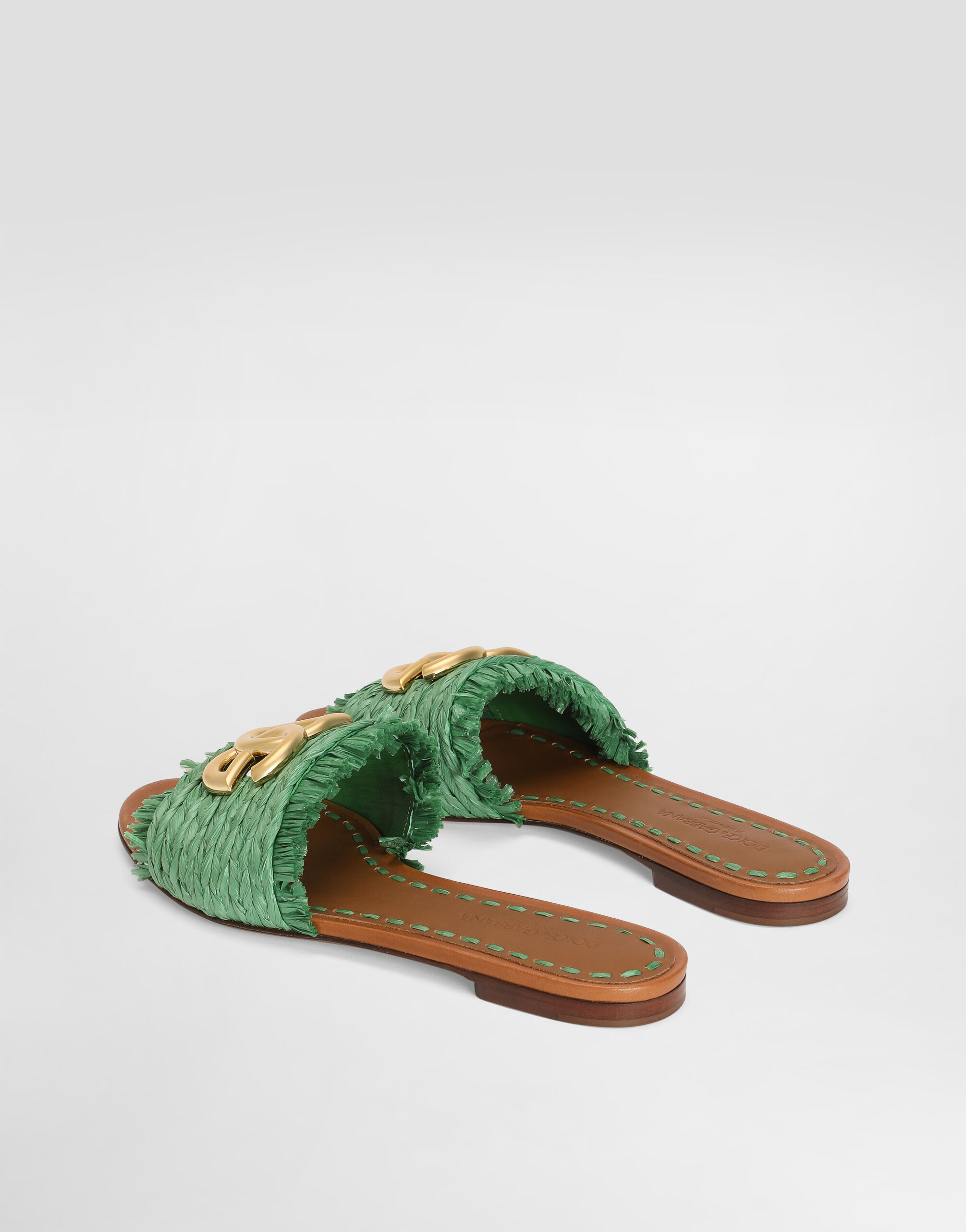 Raffia slippers in Multicolor for Women | Dolce&Gabbana® US