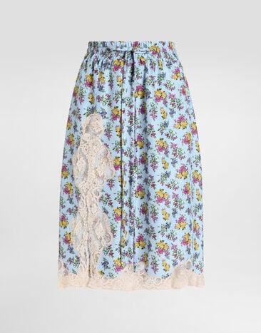 Dolce & Gabbana Small floral-print skirt Multicolor F4DA9TIS10D