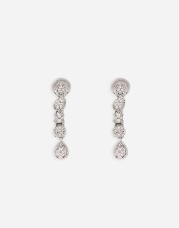 Dolce & Gabbana Easy Diamond earrings in white gold 18kt and diamonds pavé Gold WBND2GWYEDI
