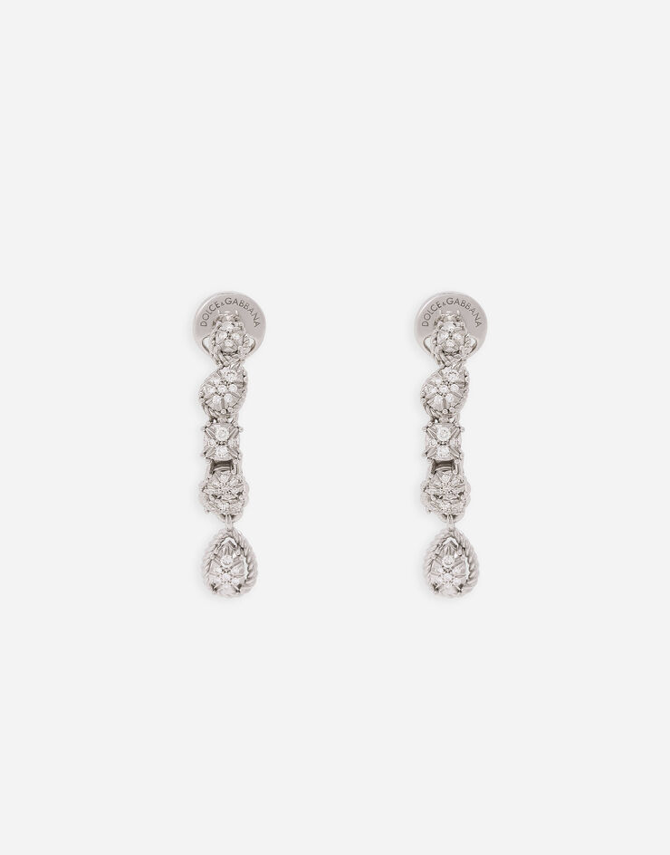 Dolce & Gabbana Easy Diamond 钻石铺镶18K白金耳环 白 WEQD1GWPAVE