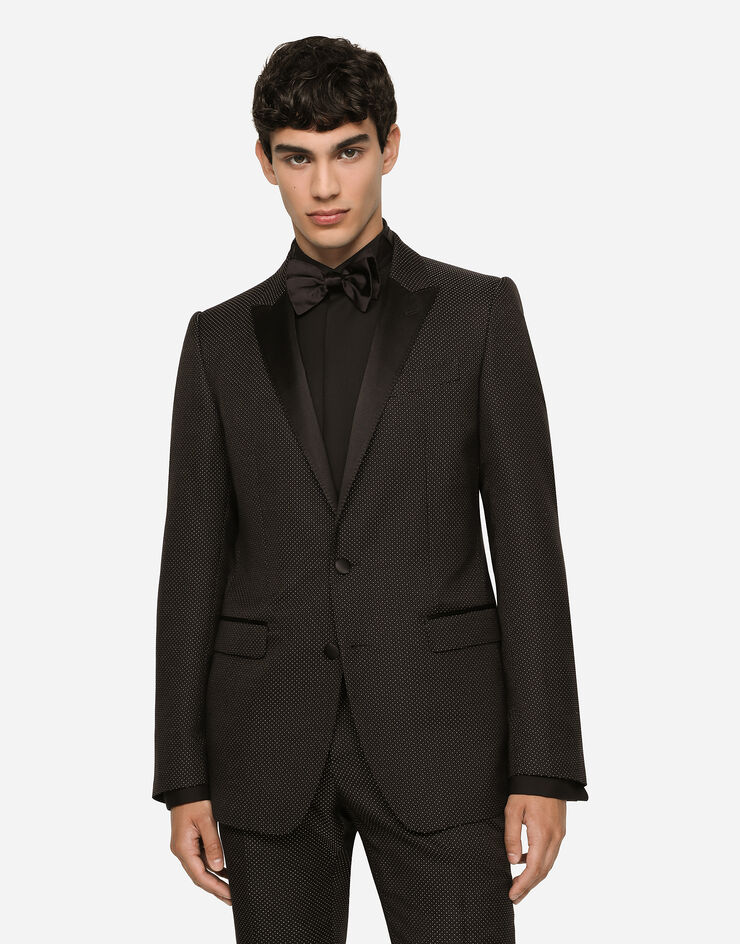 Lamé silk jacquard martinifit tuxedo suit in Multicolor Dolce&Gabbana®