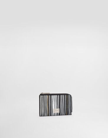 Dolce & Gabbana Stripe-print card holder in calfskin Dolce & Gabbana Stripe-print card holder in calfskin Multicolor BP3274A0692