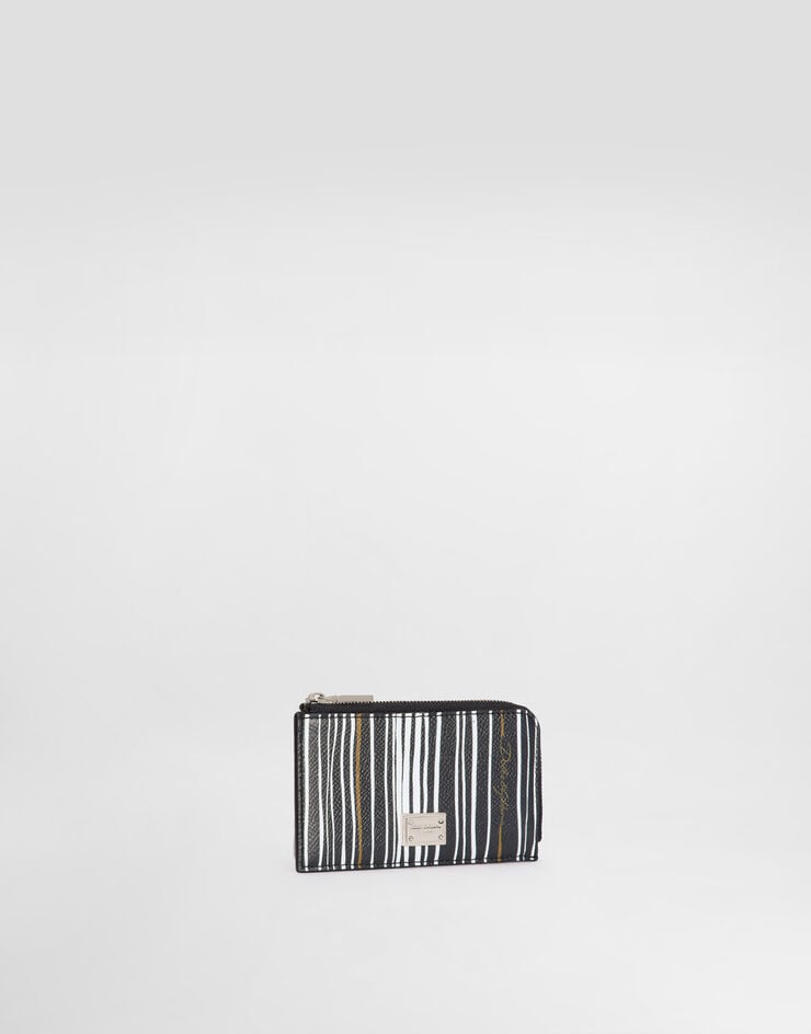 Dolce & Gabbana Stripe-print card holder in calfskin Dolce & Gabbana Stripe-print card holder in calfskin Multicolor BP3274A0692