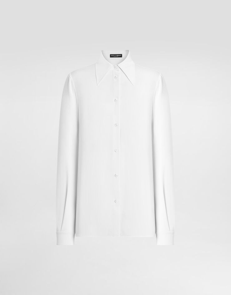 Dolce & Gabbana Stretch charmeuse shirt White F5U24ZFUABF