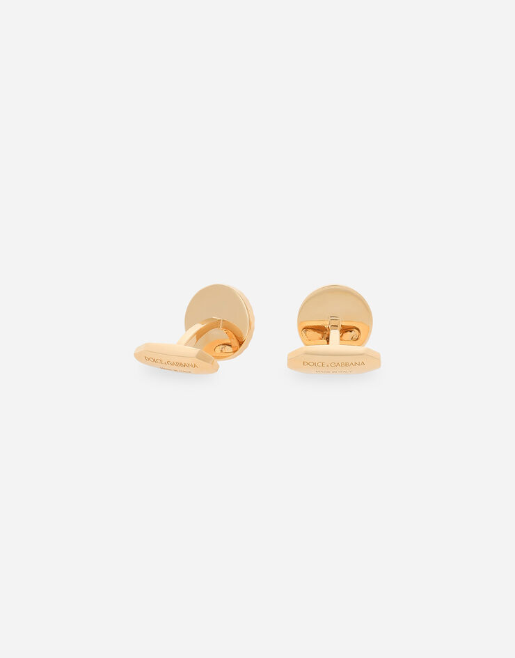Dolce & Gabbana Round cufflinks with DG logo Gold WFQ5L1W1111