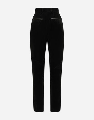 Dolce & Gabbana Velvet cigarette pants Black FTC30TFUVG7