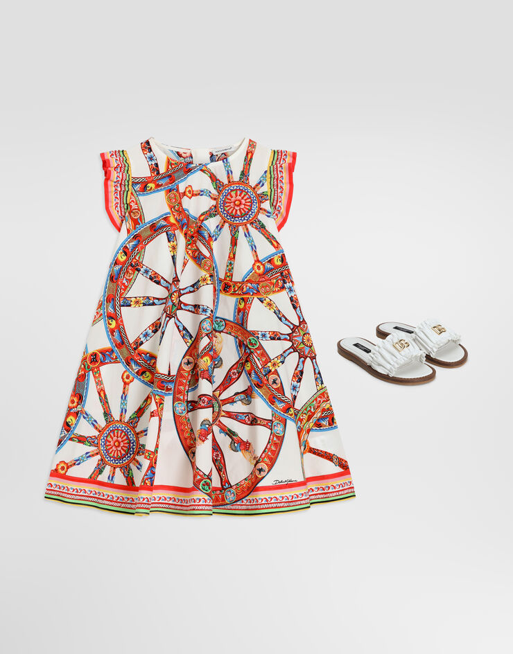 Dolce & Gabbana Carretto-print poplin dress Multicolor L53DW2FI5O4