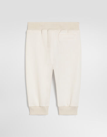 Dolce & Gabbana Fleece trousers with embroidery Multicolor L1JPIGG7P8J