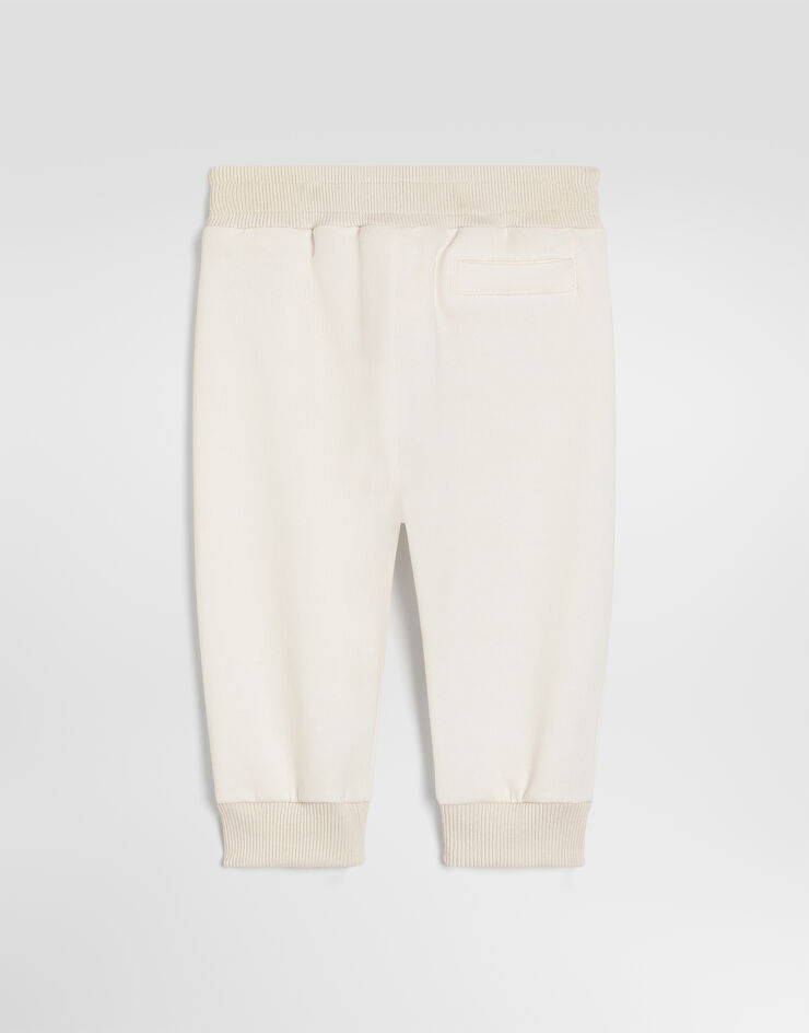 Dolce & Gabbana Fleece trousers with embroidery Multicolor L1JPIGG7P8J