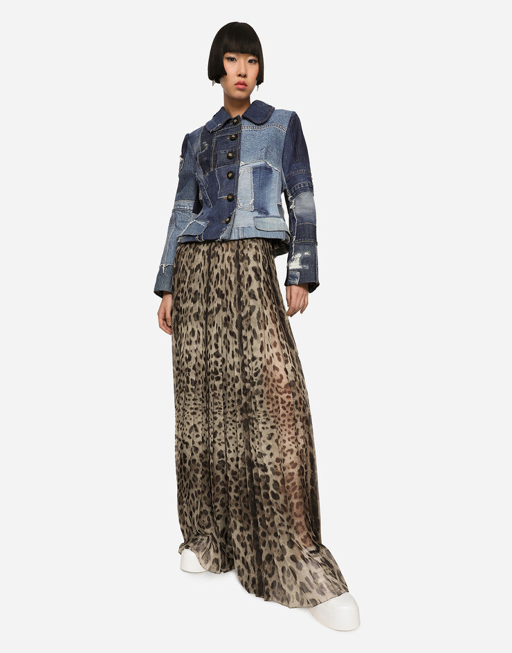 Dolce & Gabbana Jupe-culotte en mousseline à imprimé léopard Imprimé Animalier FTBWQTFSSEP