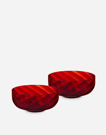 Dolce & Gabbana Set 2 Hand-Blown Murano Glass Ice Cream Bowls Multicolor TCB018TCALV