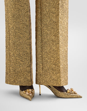 Dolce & Gabbana Slingback in ramage brocade Gold CG1078A0436