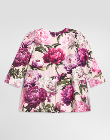 Dolce & Gabbana 드레스 인터록 소재 피오니 프린트 Multicolor L2JD9GG7Q0D