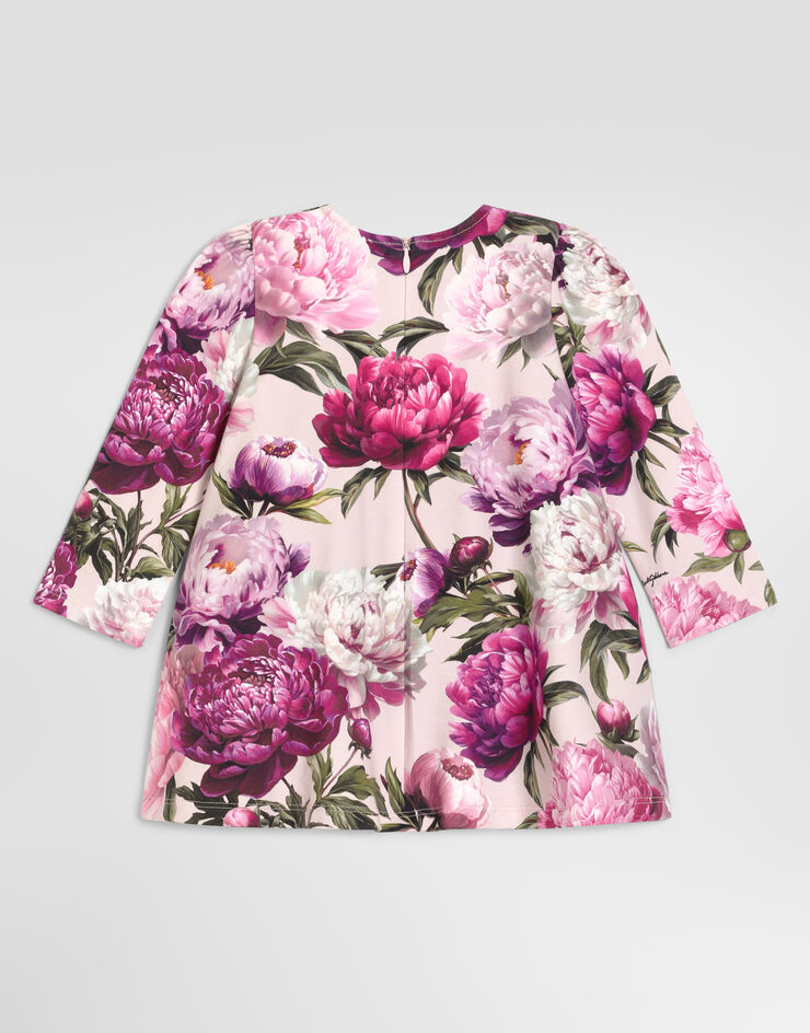 Dolce & Gabbana 드레스 인터록 소재 피오니 프린트 Multicolor L2JD9GG7Q0D