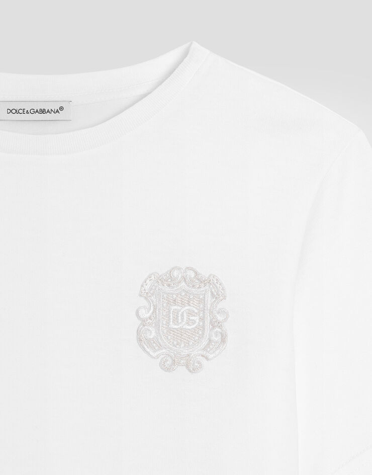 Dolce & Gabbana Jersey t-shirt with patch Dolce & Gabbana Jersey t-shirt with patch White L4JTHUG7QK3