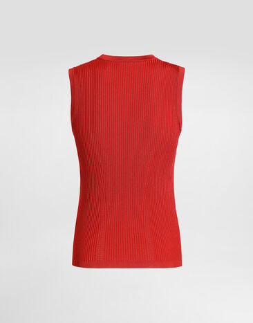 Dolce & Gabbana توب تانك من تريكو Red FXTA3TJAIR5