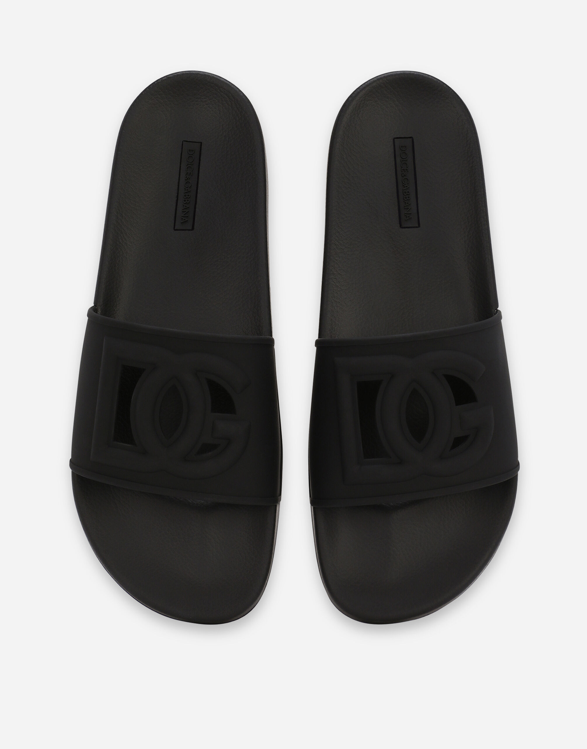 Dg logo 2025 rubber slide sandals