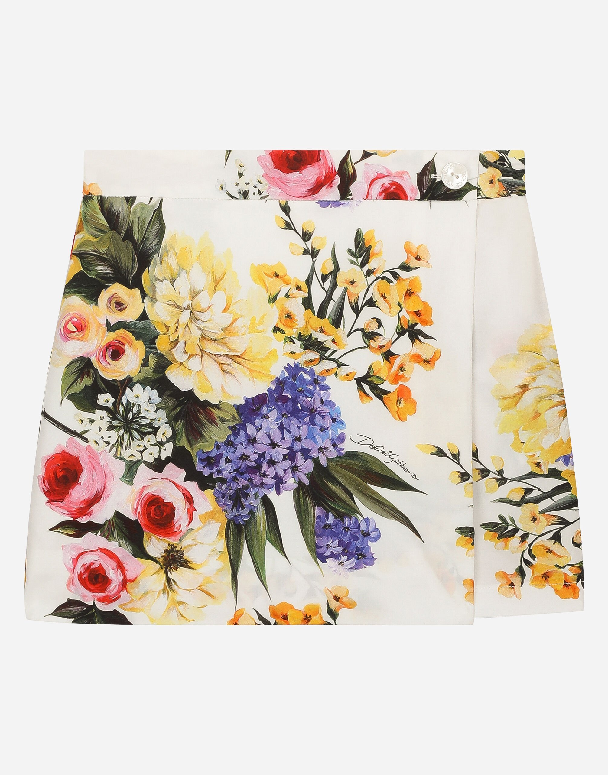 Dolce & Gabbana Shorts aus Popeline Garten-Print Drucken L54I94HS5Q4
