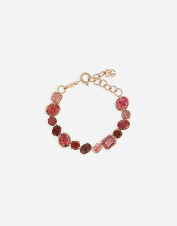 Dolce & Gabbana Pulsera Anna en oro rojo de 18 kt con turmalinas Blanco WBQA1GWTSQS