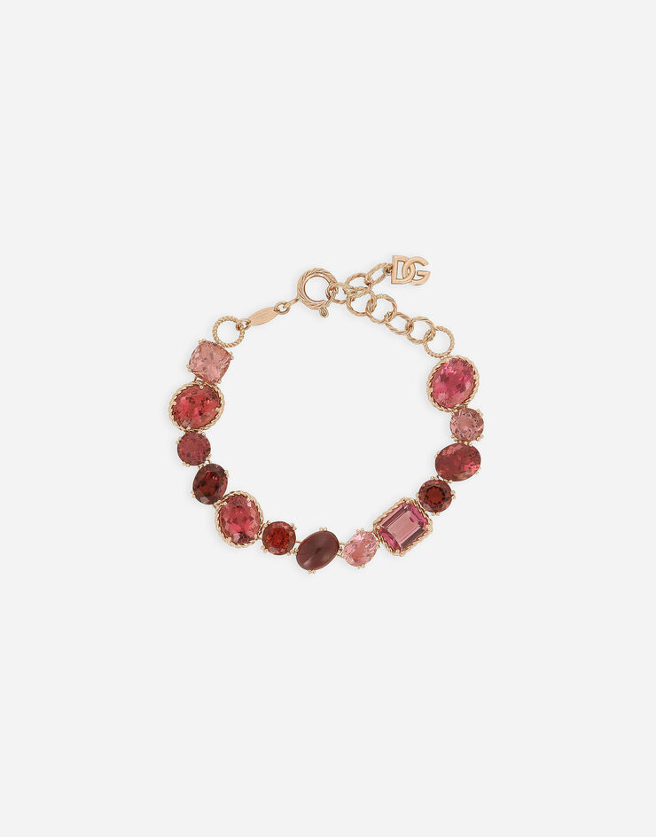 Dolce & Gabbana Pulsera Anna en oro rojo de 18 kt con turmalinas Rojo WBQA1GWQM01