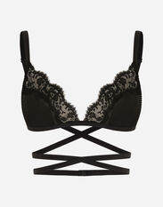 Dolce & Gabbana Satin and lace triangle bra Black O1G24TONQ79