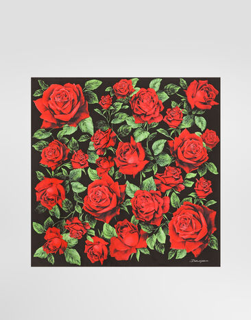 Dolce & Gabbana 70x70 rose-print silk twill scarf Dolce & Gabbana 70x70 rose-print silk twill scarf Multicolor FN092RGDDW2