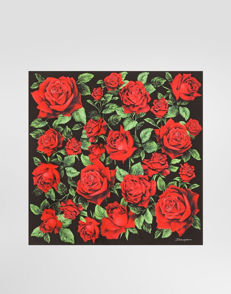 Dolce & Gabbana 70x70 rose-print silk twill scarf Dolce & Gabbana 70x70 rose-print silk twill scarf Multicolor FN092RGDDW2