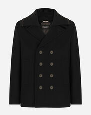 Dolce & Gabbana Wool and cashmere peacoat Black G9ZB4TFJSB6