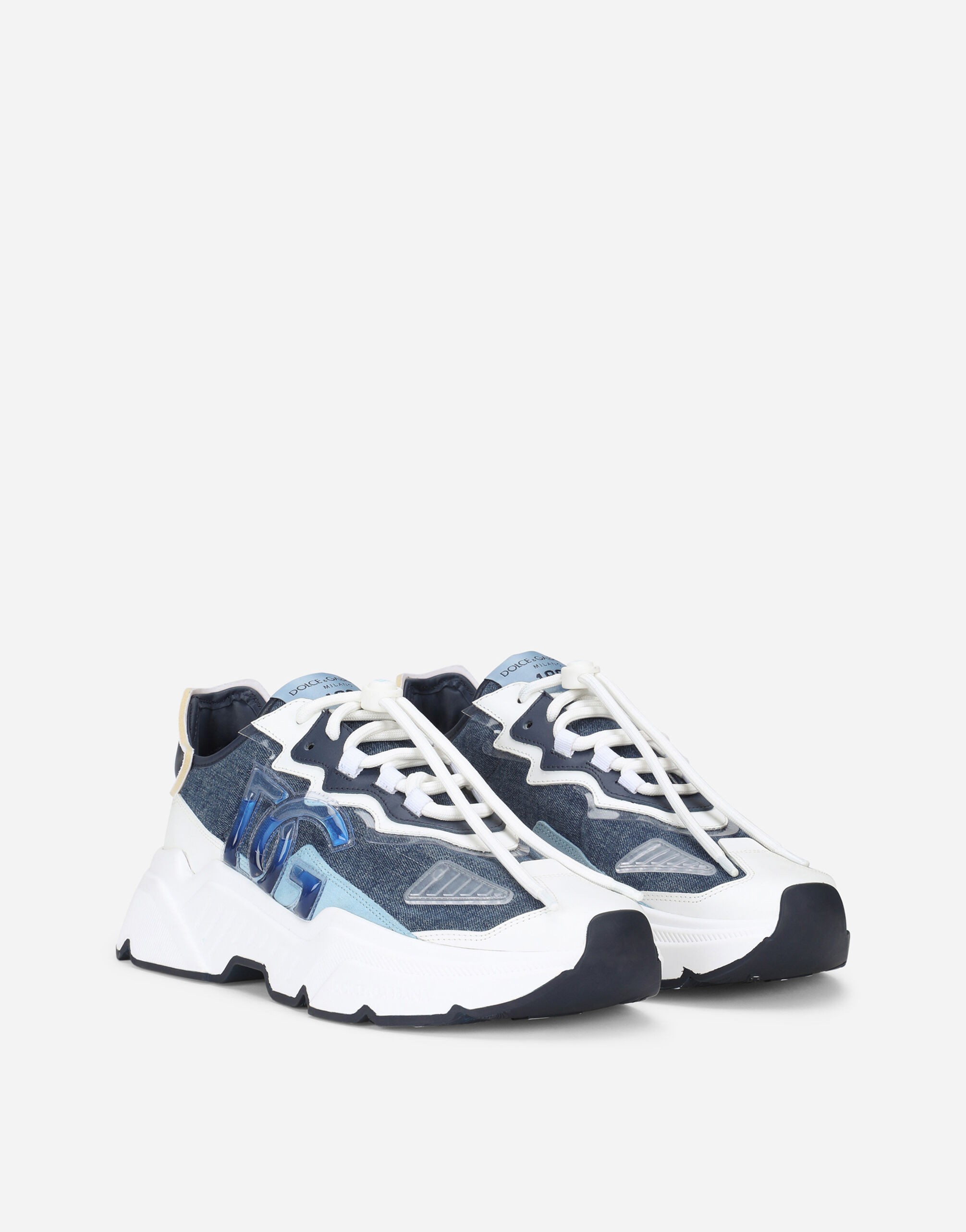 Denim Daymaster sneakers with DG logo Dolce Gabbana