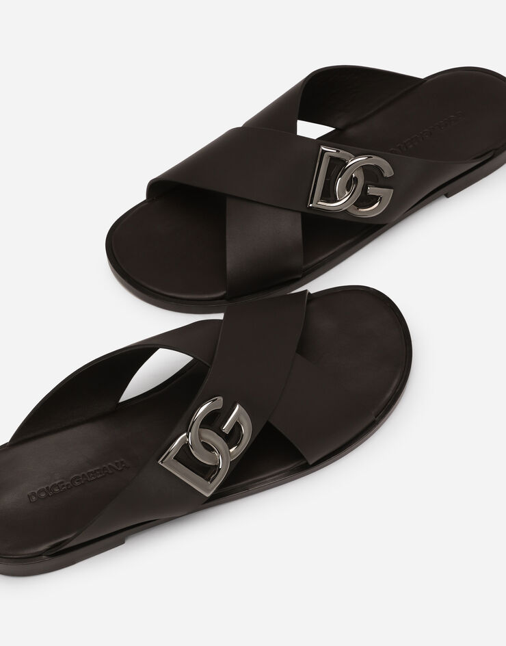 Dolce & Gabbana Sandalette aus Kalbsleder Braun A80440AO602