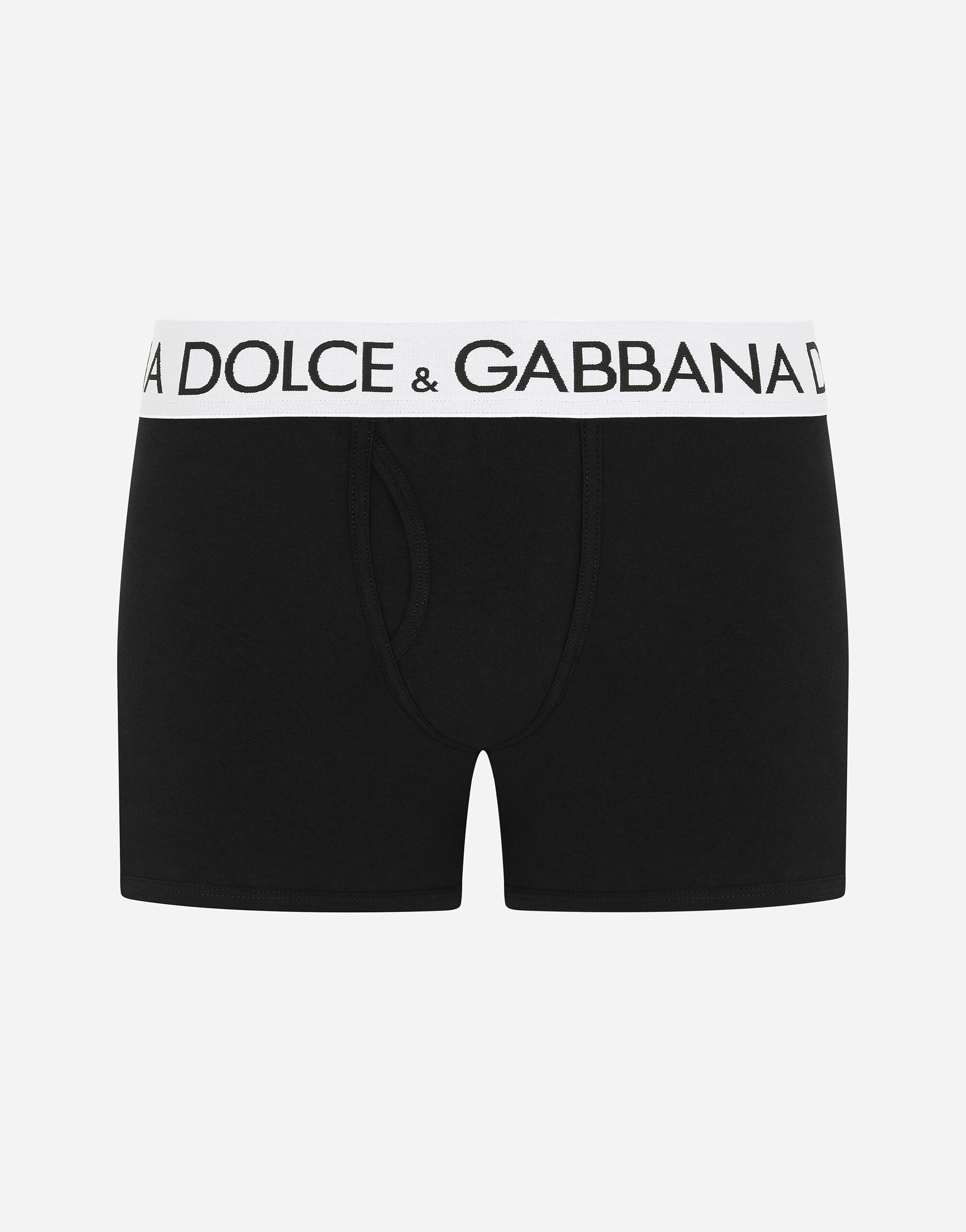 Dolce & Gabbana Two-way-stretch cotton jersey long-leg boxers Grey M9C07JONN95