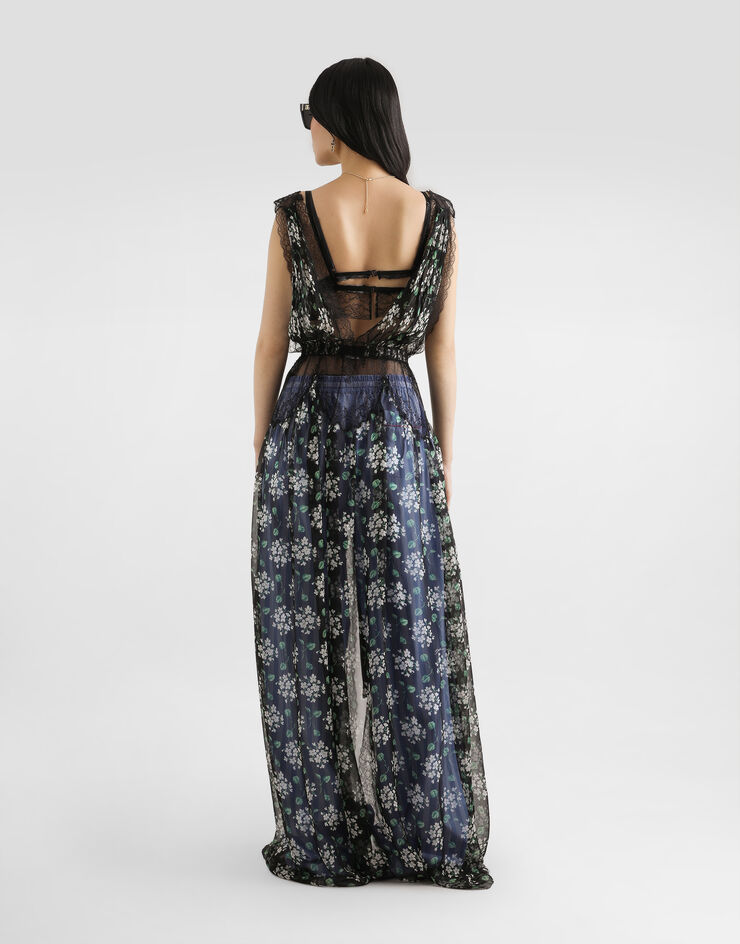 Dolce & Gabbana Geranium bouquets-print chiffon dressing gown Dolce & Gabbana Geranium bouquets-print chiffon dressing gown Multicolor F623HTIS12P
