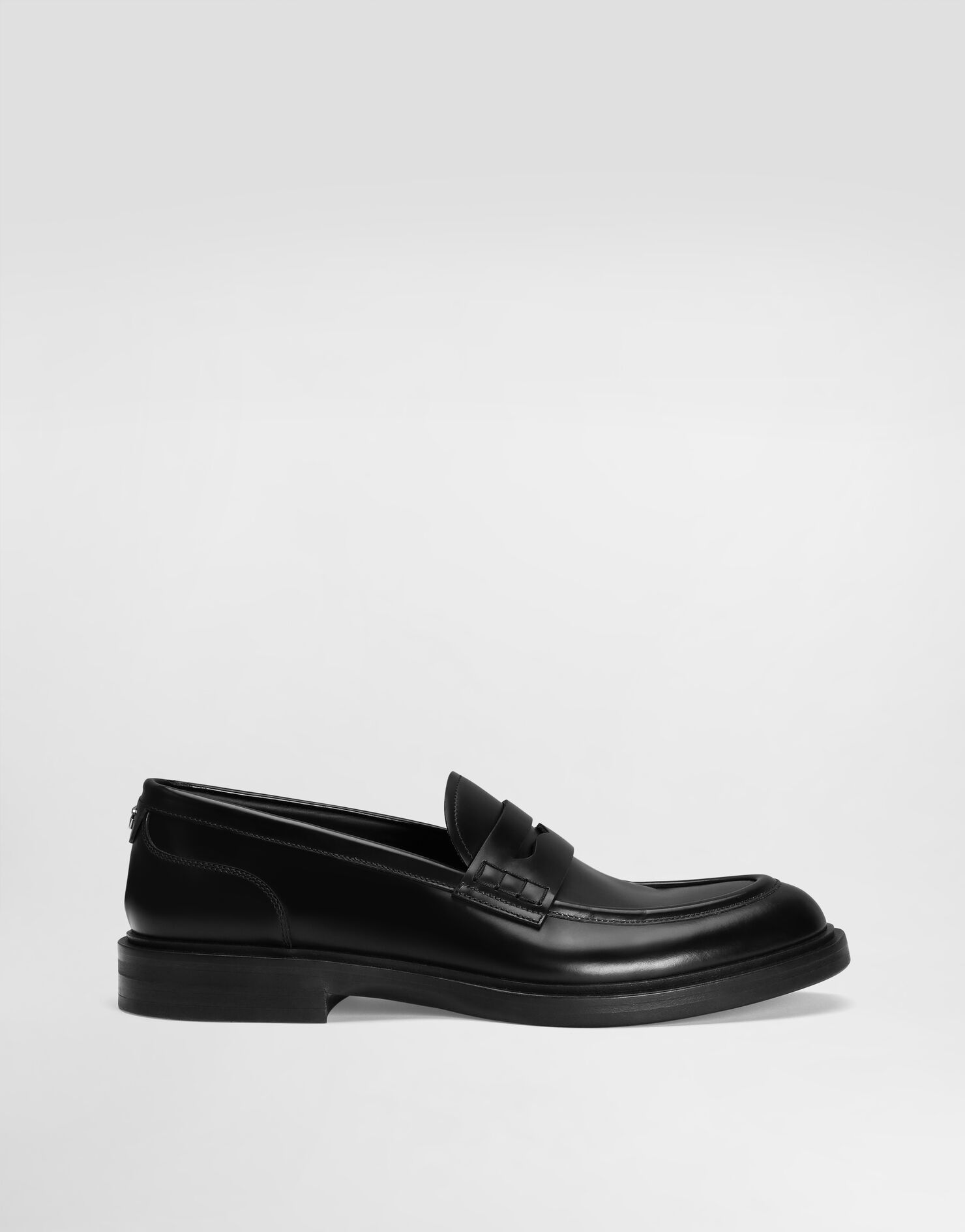 Dolce & Gabbana Brown White Calfskin Leather Loafers Shoes