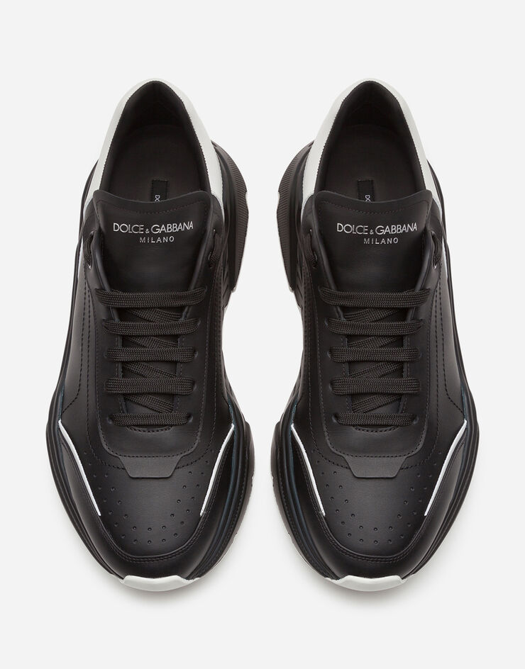 Dolce & Gabbana Sneakers Daymaster en cuir de veau nappa Noir/Blanc CS1791AX589