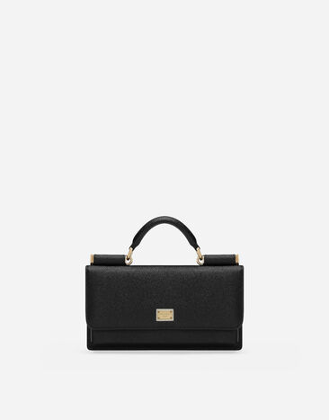 Dolce & Gabbana Dauphine-print calfskin mini bag Black BI3280A1001